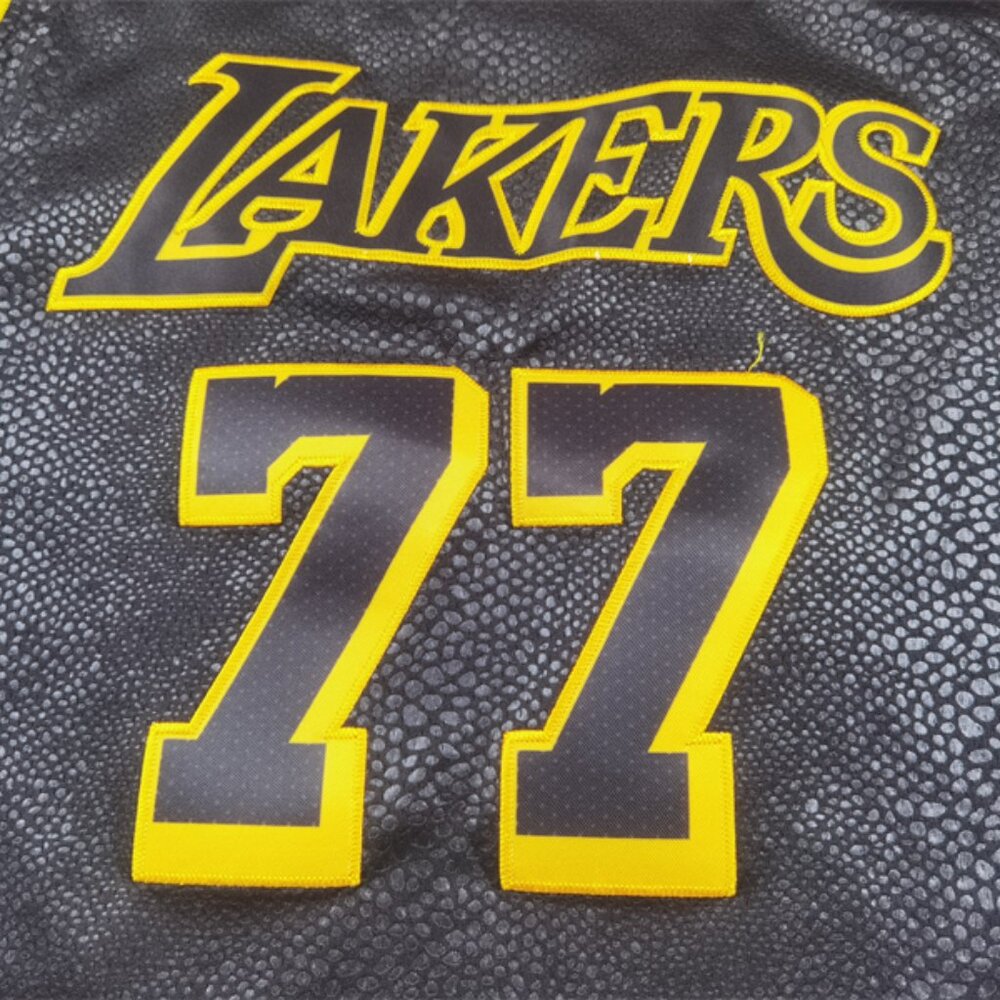 Mens Youths Kids Luka Doncic Black Stitched Black Jersey - Picture 3 of 5